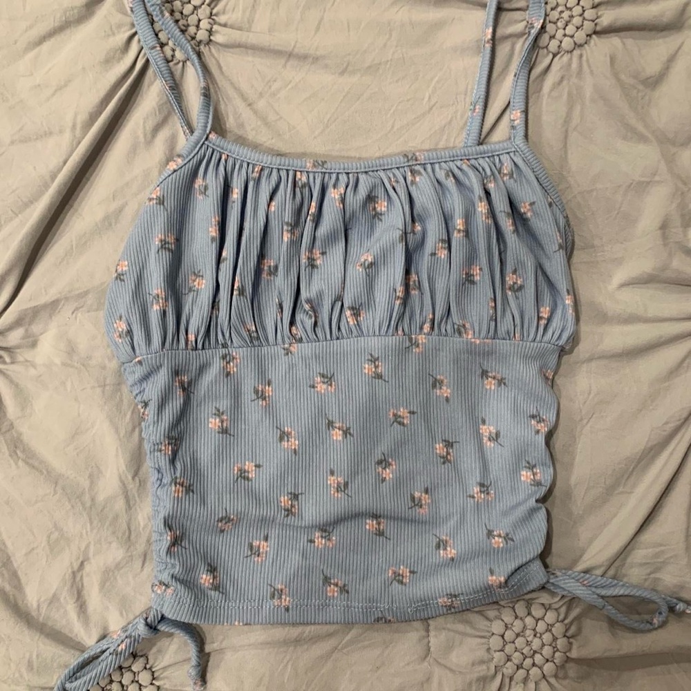 Tillys Ruched Floral Tank